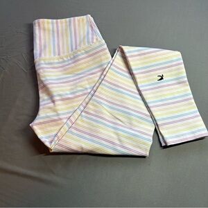 Glyder Women's Size Medium Rainbow Striped Multicolor Performance Yoga Leggings